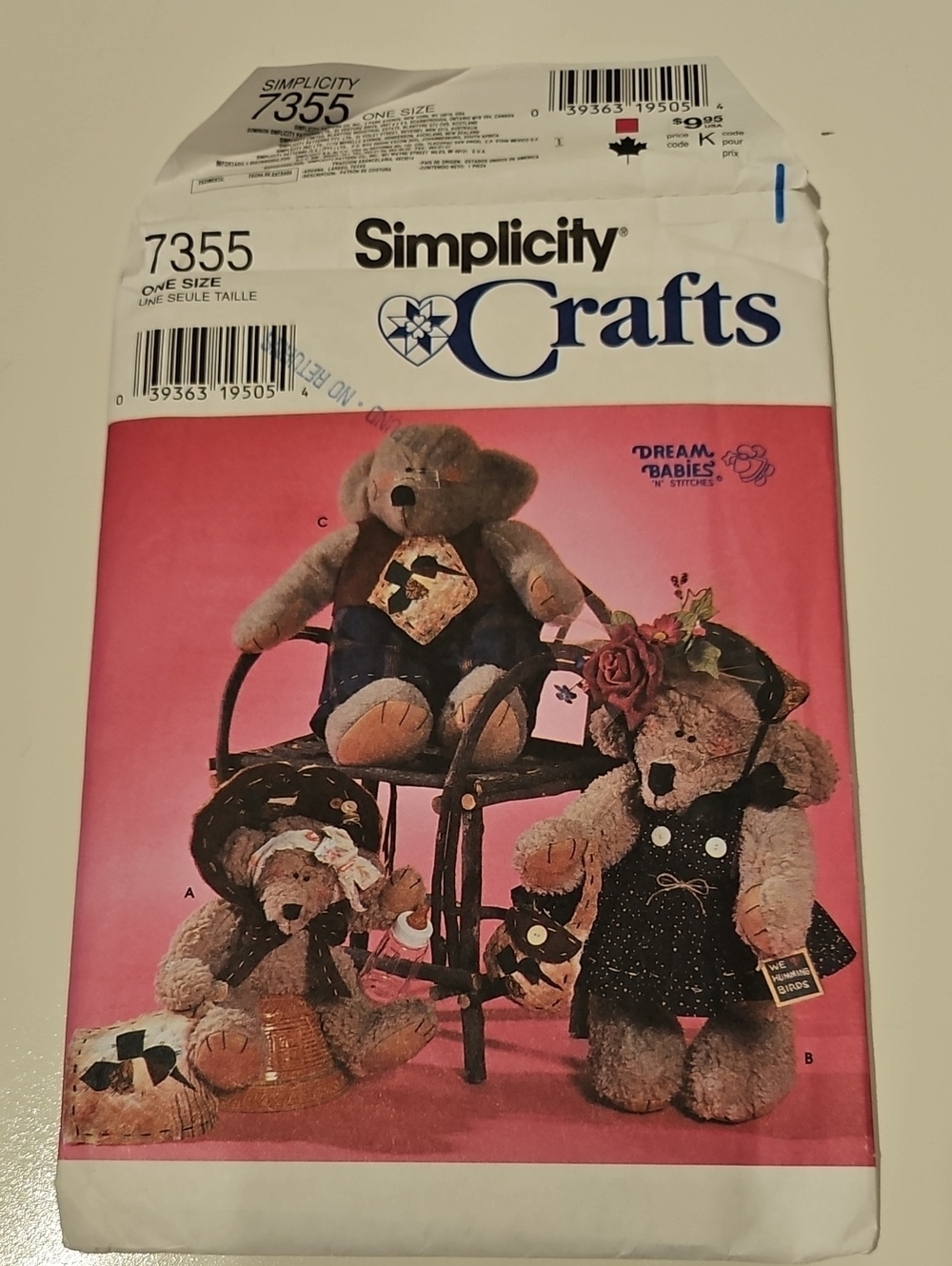 💠4 For 10 Patterns! Simplicity Crafts Teddy Bear Pattern